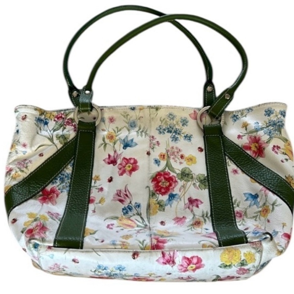 Cecconi Piero floral leather shoulder bag
